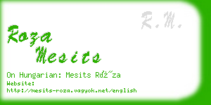 roza mesits business card